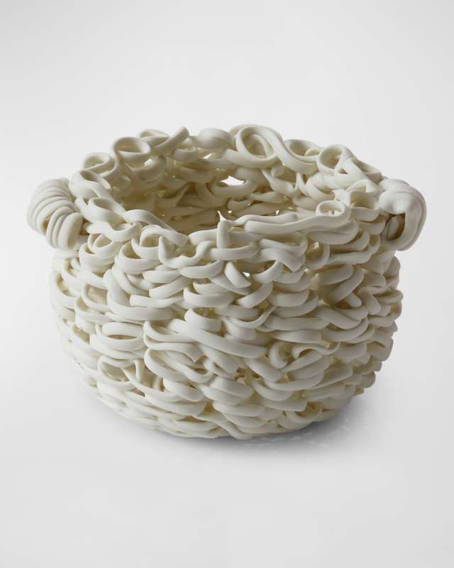 Intereccini Limoges Porcelain Cachepot